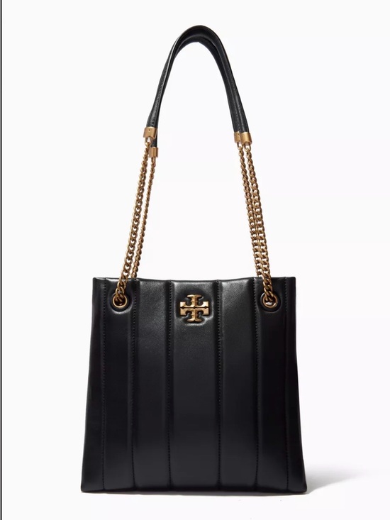 Handbags - Tory Burch black leather Kira tote bag with Goldtone hardware